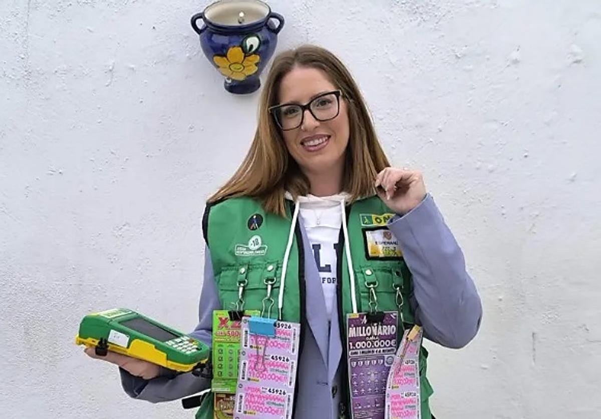 Esperanza Jiménez, vendedora de la ONCE en Rota.