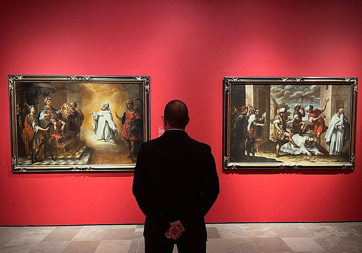 Dos de las obras de Risueño, en el Museo de Bellas Artes.