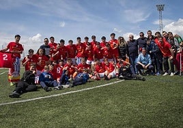 Celebración del ascenso a División de Honor.