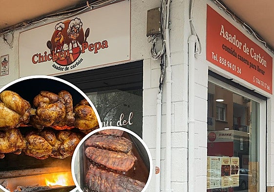 El pollo al carbón y las costillas son los platos más destacados de Chicken Pepa.