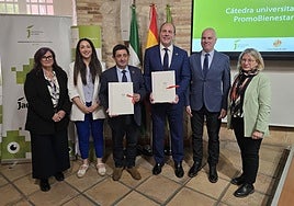 Presentación del acuerdo, con Paco Reyes y Nicolás Ruiz.