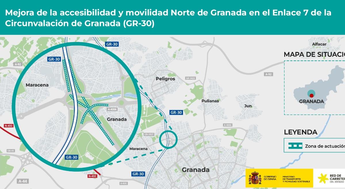 El gobierno licita la mejora del enlace de la circunvalación con maracena, pulianas y granada | ideal