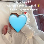 Bienvenida de Uzuni a su hijo en redes sociales.