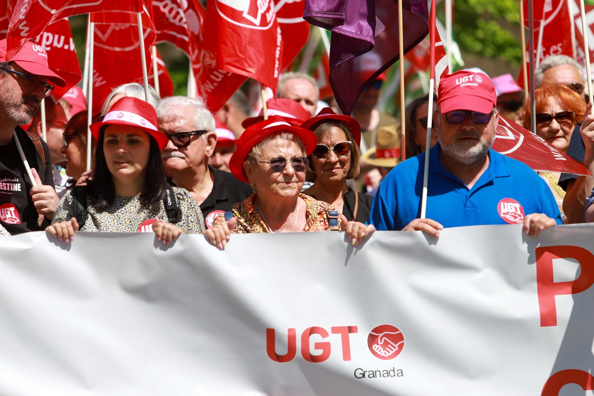 La imágenes de la marcha en Granada por la reducción de la jornada laboral