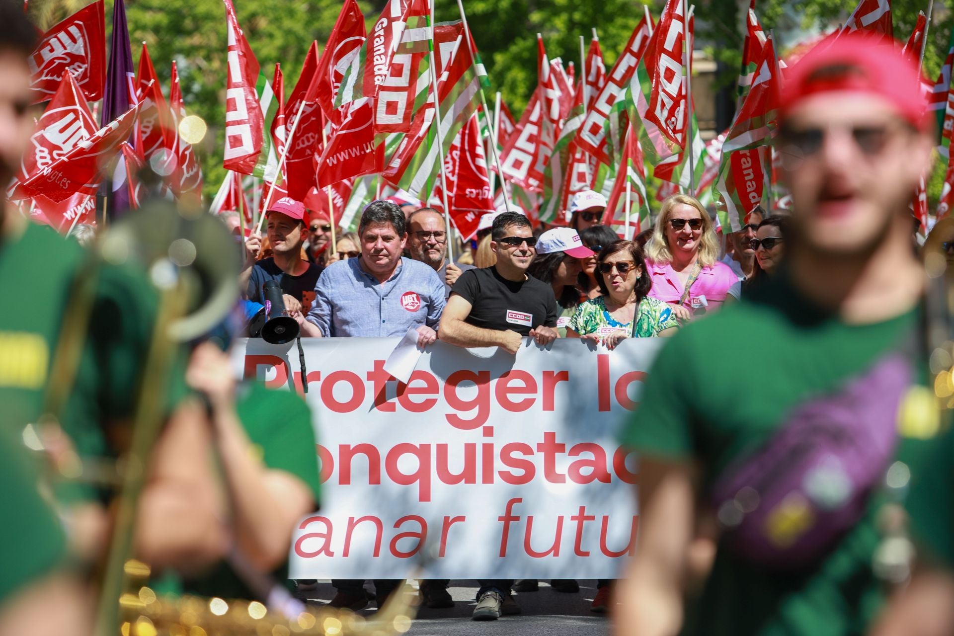 La imágenes de la marcha en Granada por la reducción de la jornada laboral
