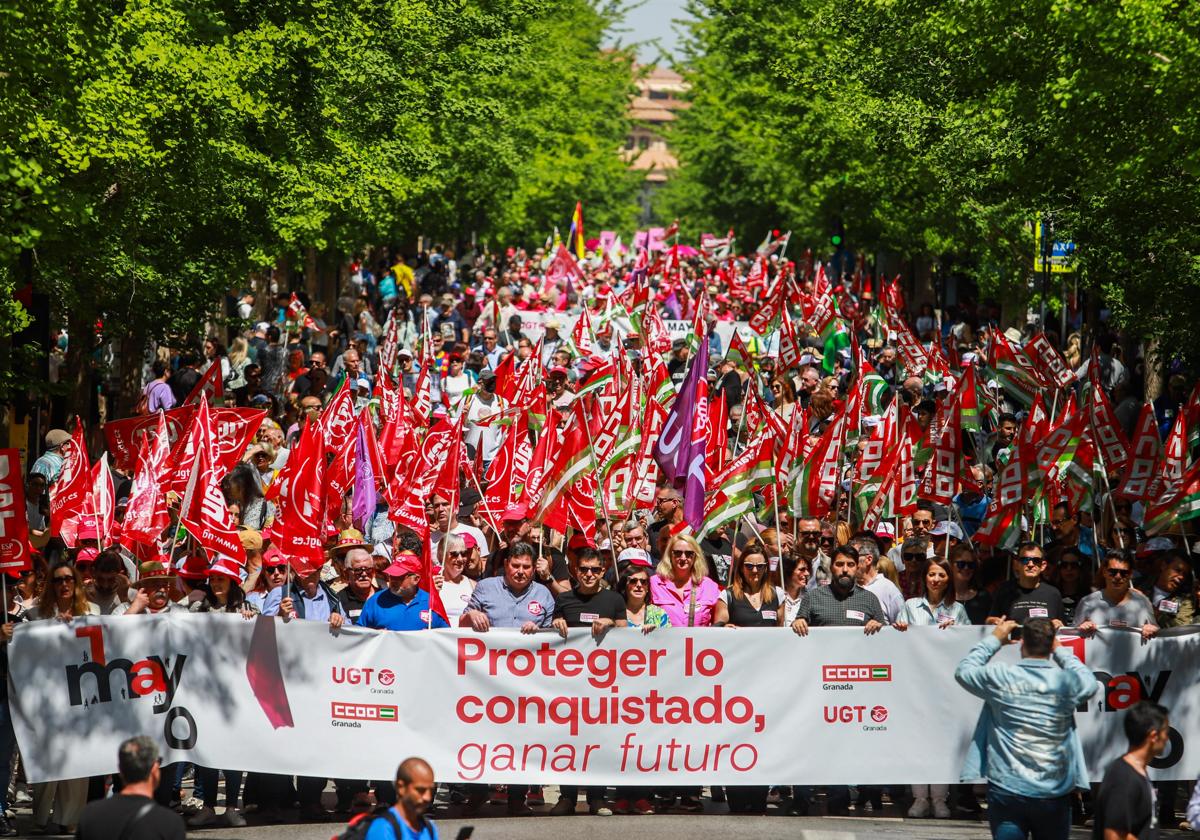 Granada marcha en defensa de la reducción de la jornada laboral | ideal