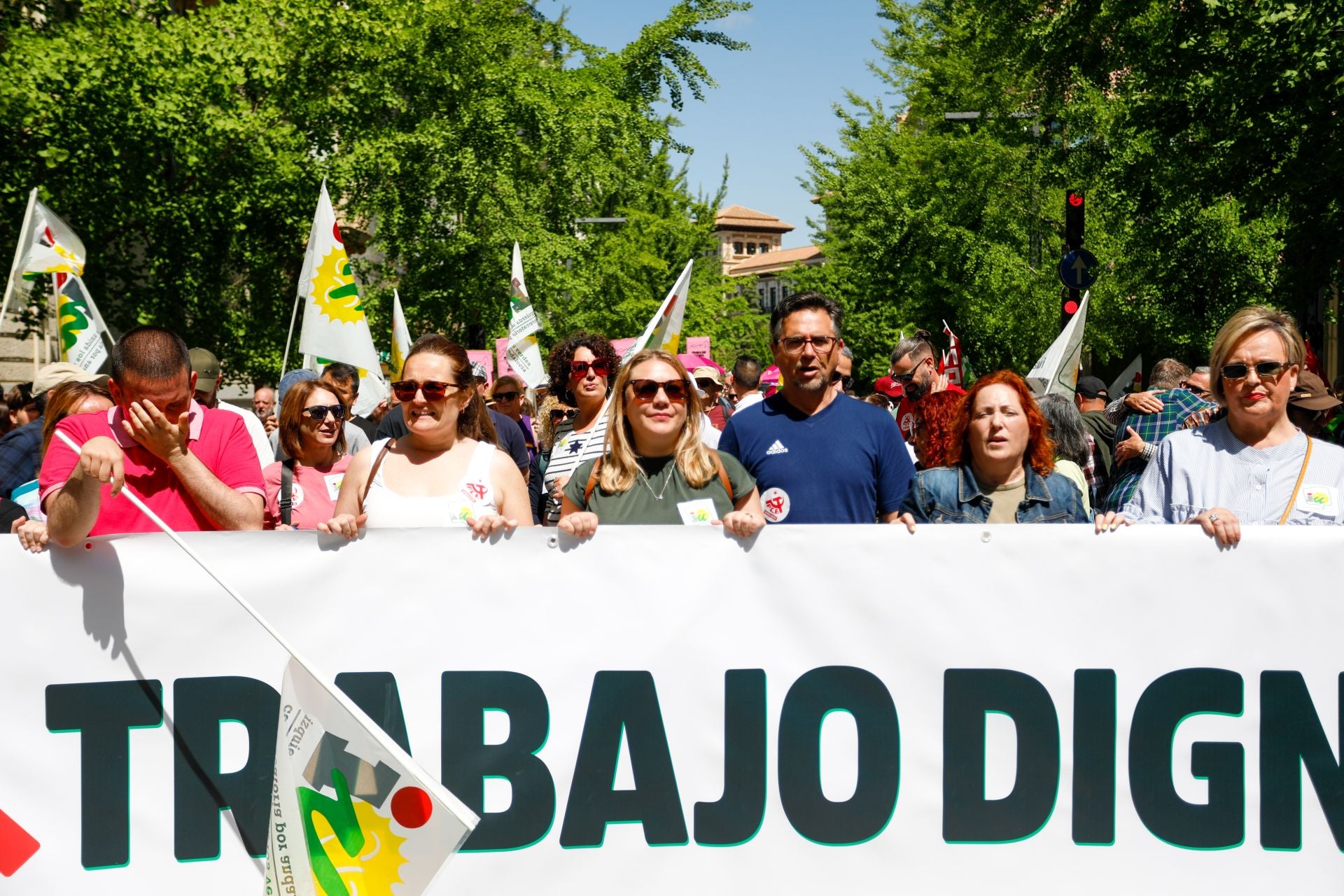 La imágenes de la marcha en Granada por la reducción de la jornada laboral