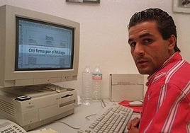 Oti, exjugador del Granada, tras su fichaje por el Málaga.