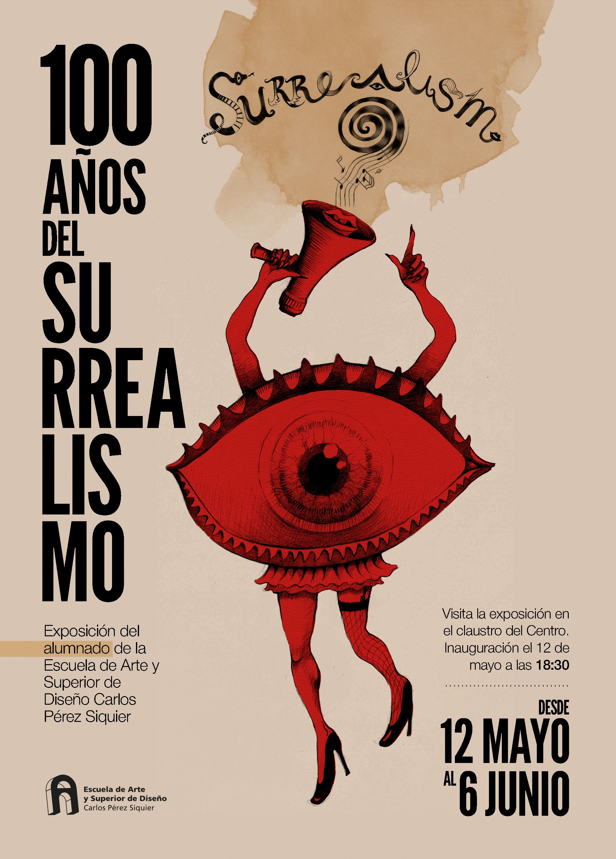 La Escuela de Arte Pérez Siquier celebra el centenario del Manifiesto Surrealista con una exposición colectiva