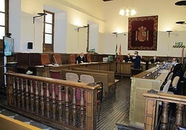 La sala de vistas de la Audiencia de Granada.