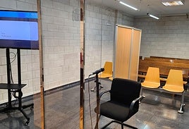 Sala de vistas del juzgado de violencia de género de la capital.