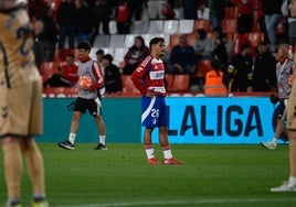 Sergio Rodelas, desconsolado al terminar el partido.