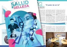Detalle de la portada de la guía sobre las páginas interiores.
