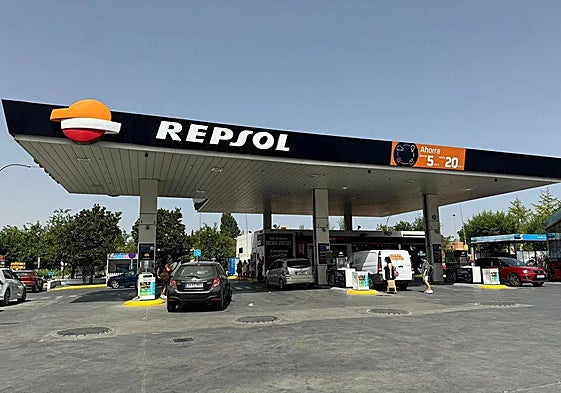Estación de servicio de Repsol.