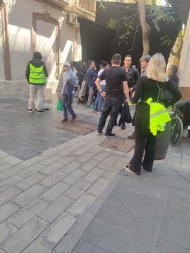 Octavi Pujades y Antonio Pagudo durante el rodaje en la calle Trajano.
