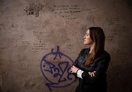 Juana Biedma, en el Arco de las Pesas.