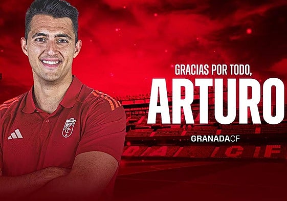 Agradecimiento del Granada a Arturo Ruiz.