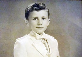 El cronista el día de su primera comunión