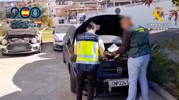 Operación contra el robo de vehículos en Granada.