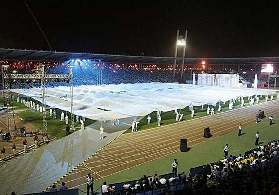 Ceremonia de apetura de los Juegos Mediterráneos Almería 2005.