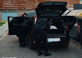 Registro del coche en el que se encontró la droga.