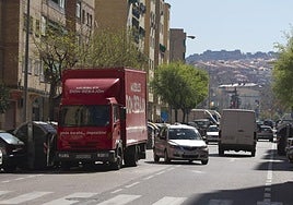 Camiones de reparto en una imagen de archivo.