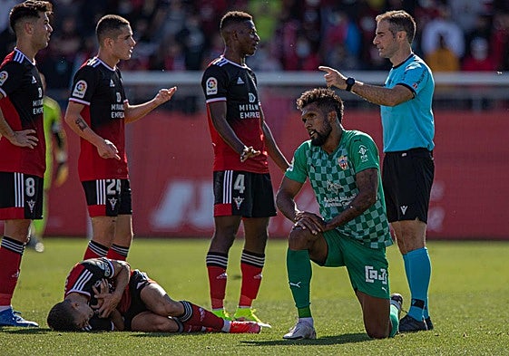 Dyego Sousa puso de rodillas al Mirandés en la última visita, que fue la primera victoria.