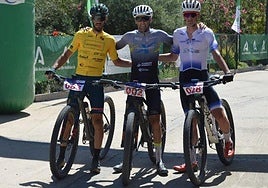 Los tres más rápidos de la prueba de Lucainena de las Torres.