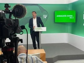 l portavoz del Grupo Socialista en la comisión de Presidencia del Parlamento andaluz, Mario Jiménez.
