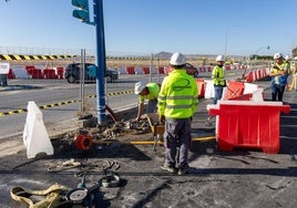 Una imagen de las obras del metro.