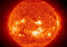 Imagen de una tormenta solar.