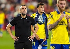 Diego Martínez, tras consumarse el descenso de Las Palmas.