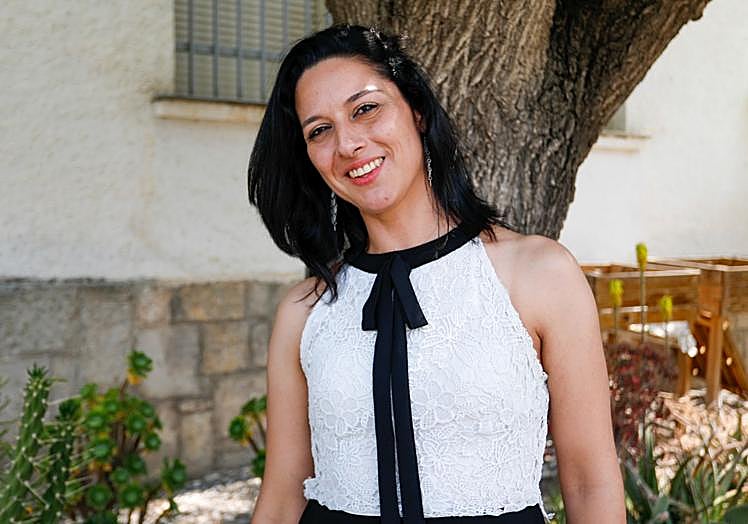 Anabel, el día que recibió el alta y abandonó el piso de entrenamiento.