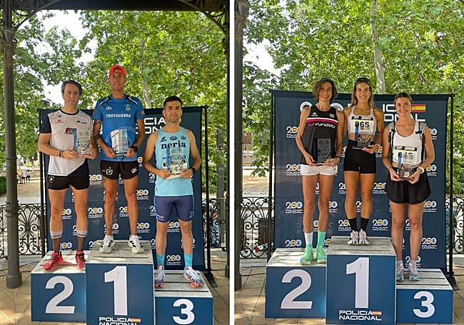 Los ganadores en categoría masculina y femenina.