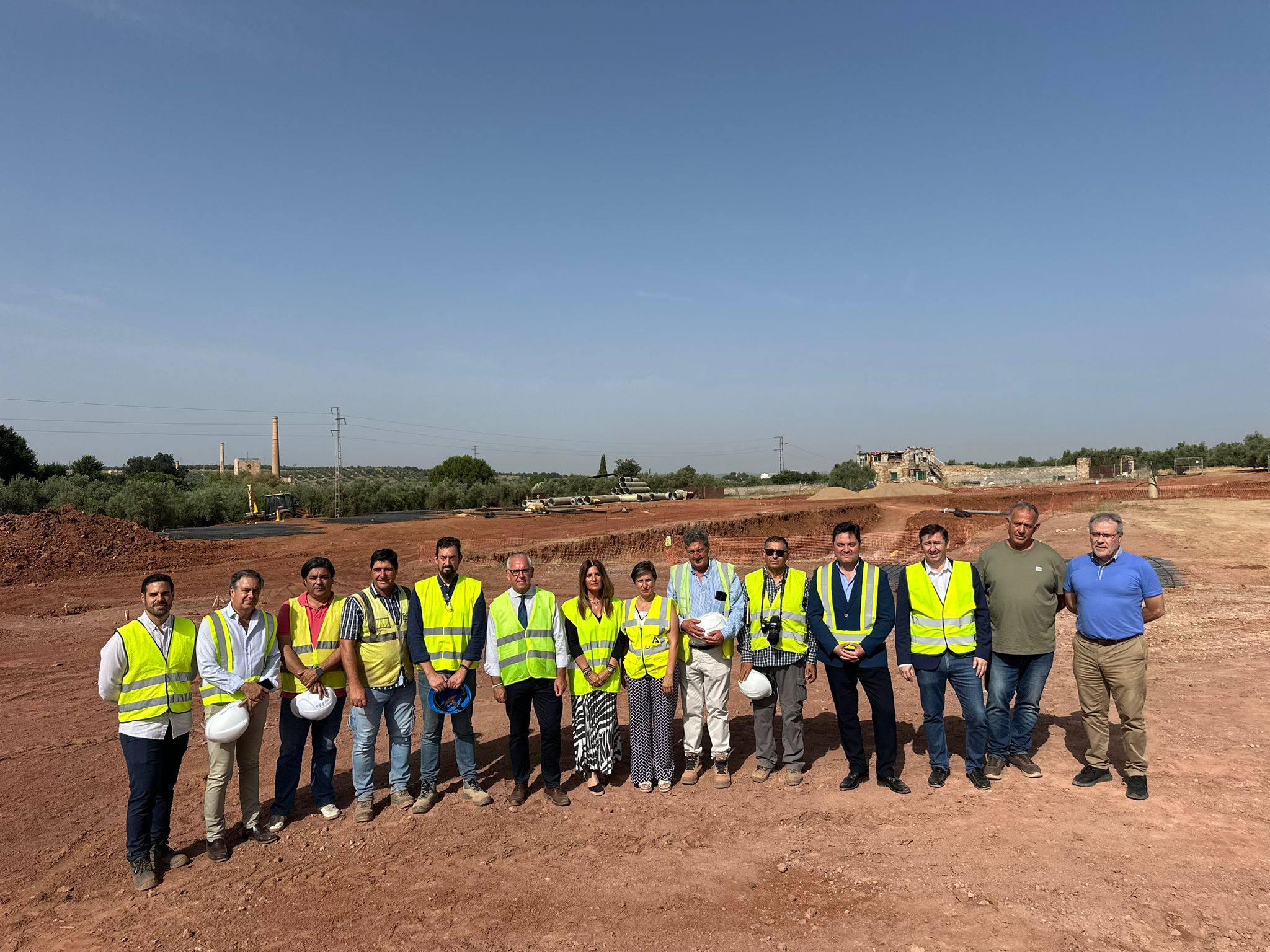 Visita a las obras de ampliación de la EDAR de Linares.