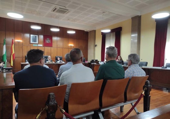 Banquillo de los acusados en la Audiencia Provincial de Jaén.