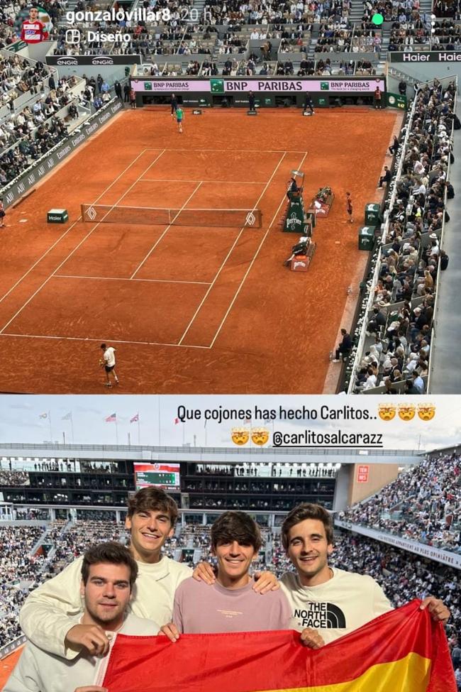 La publicación de Villar dedde Roland Garros.