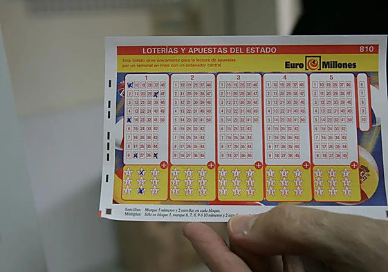Boleto del Euromillones.
