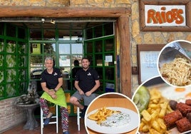 David Benticuaga y Yeray Nievas en la puerta de Raíces.
