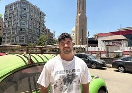 José Manuel este jueves en Egipto, desde donde parte la marcha.