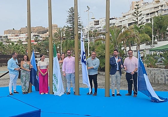 Banderas azules en Almuñécar.