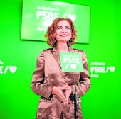 María Jesús Montero ayer en un acto del PSOE-A en la localidad sevillana de Écija.