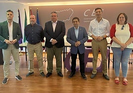Representantes de Diputación, CEJ y sindicatos.