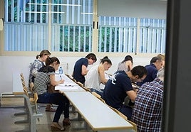 Aspirantes en una convocatoria anterior.