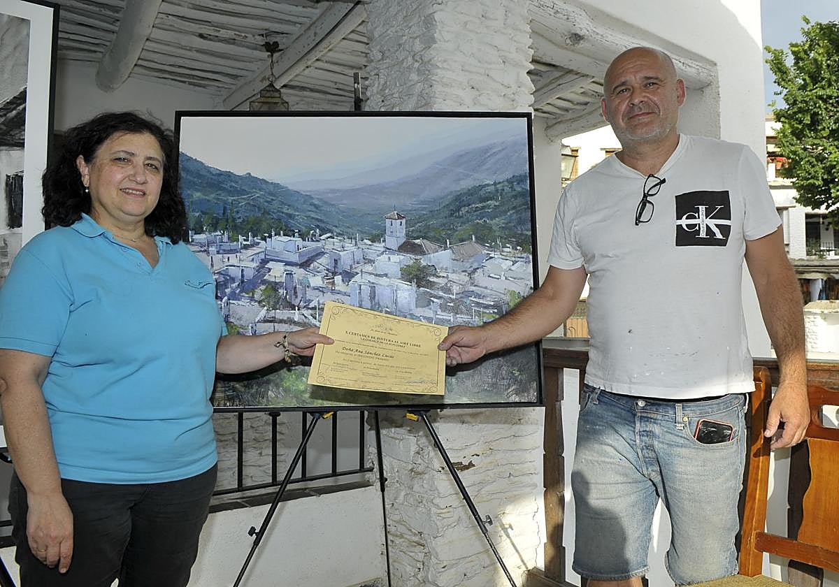 El almeriense Manuel Sánchez gana el primer premio en el X Certamen de Pintura al Aire Libre de La Alpujarra