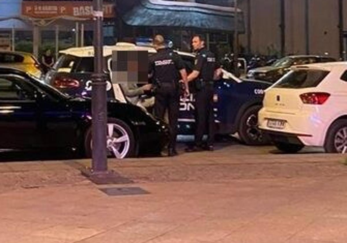 Momento de la detención.