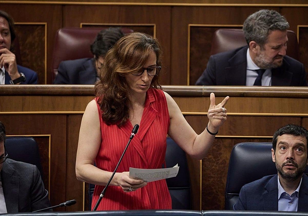 La ministra de Sanidad, Mónica García, en una imagen reciente, en el Congreso.