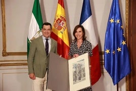 Moreno recibe en Sevilla a la embajadora de Francia en España