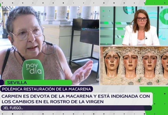 Bronca en el programa de Toñi Moreno por la restauración de la Macarena: «¡Que los maten!»