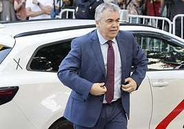 Santos Cerdán, a su llegada al Supremo.